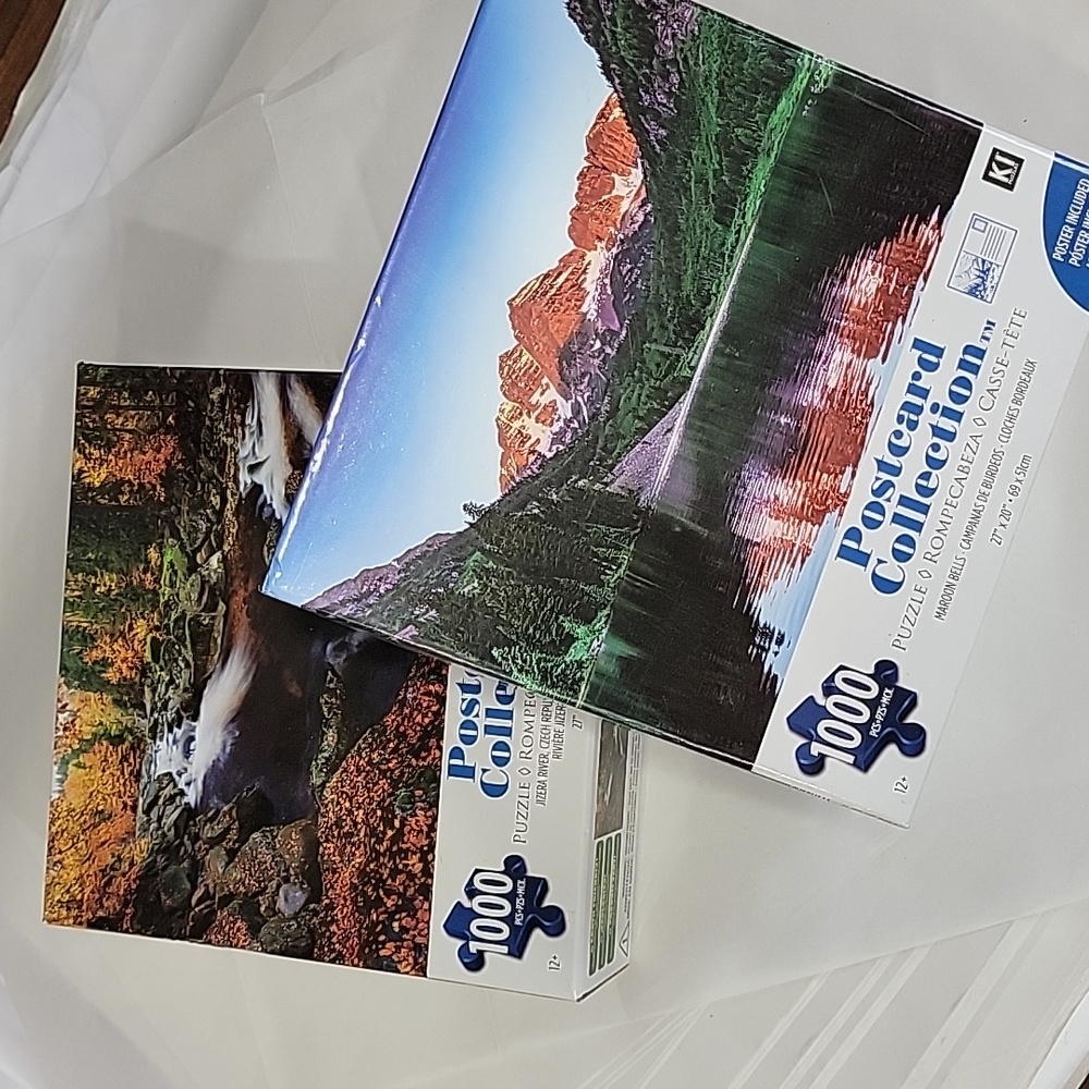 2 1000 Pcs Postcard Collection Puzzles